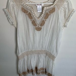 Super cute sheer Mayan top